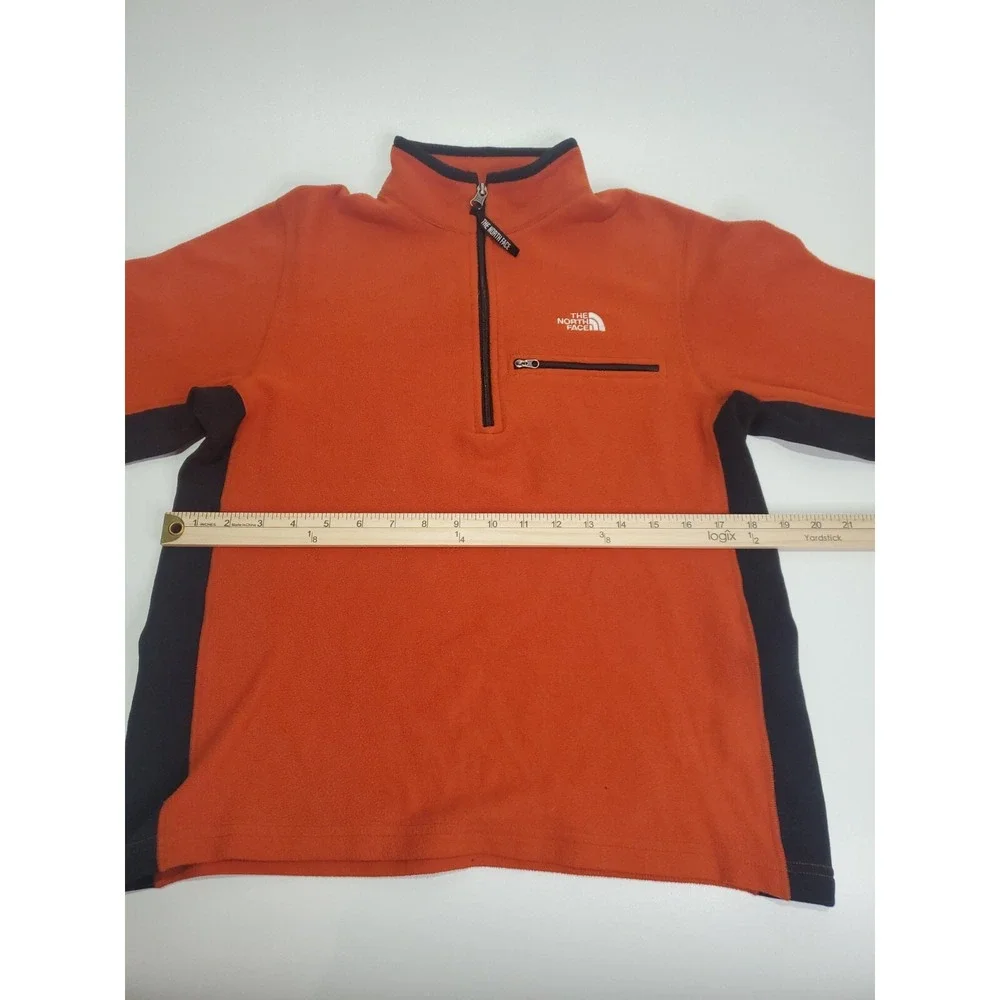 The North Face Men's 1/2 Zip Long Sleeve‎ Sweater, Small, Orange/Black